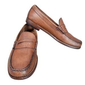 Bass Weejun Penny Loafers Larson Seahorse Men’s SZ 10 D Brown Arch Support EUC